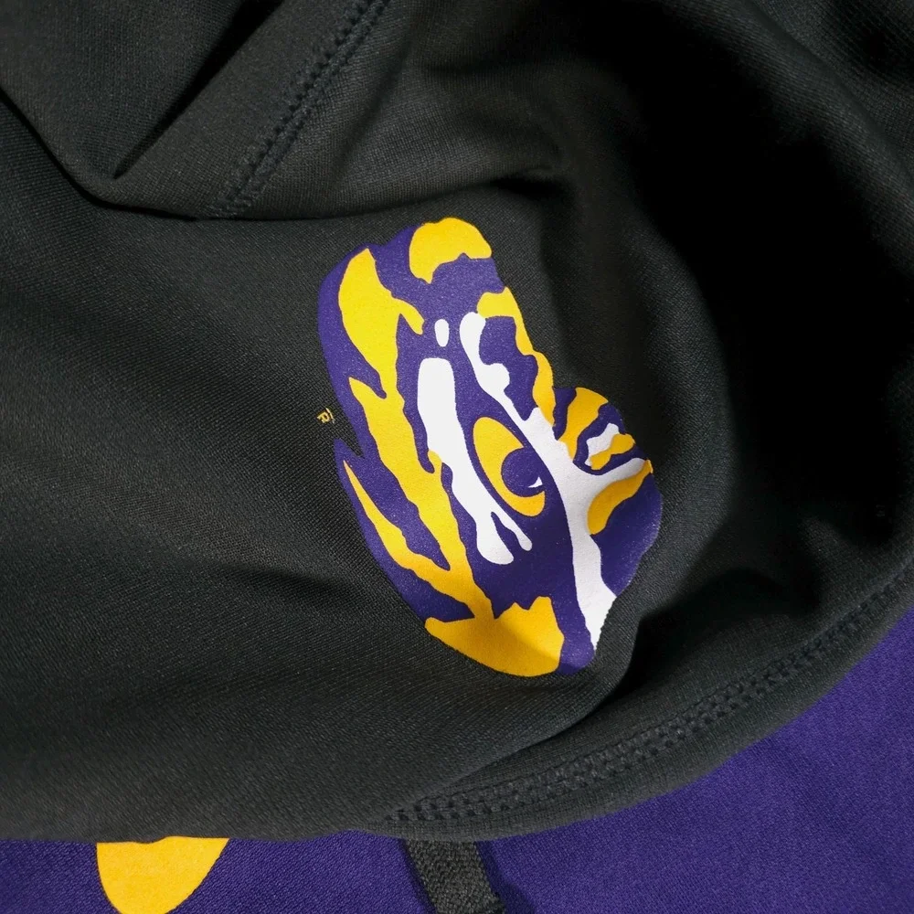 Nike LSU Tigers Hoodie Men's M Purple‎ Therma-Fit Sweatshirt NCAA Authentic